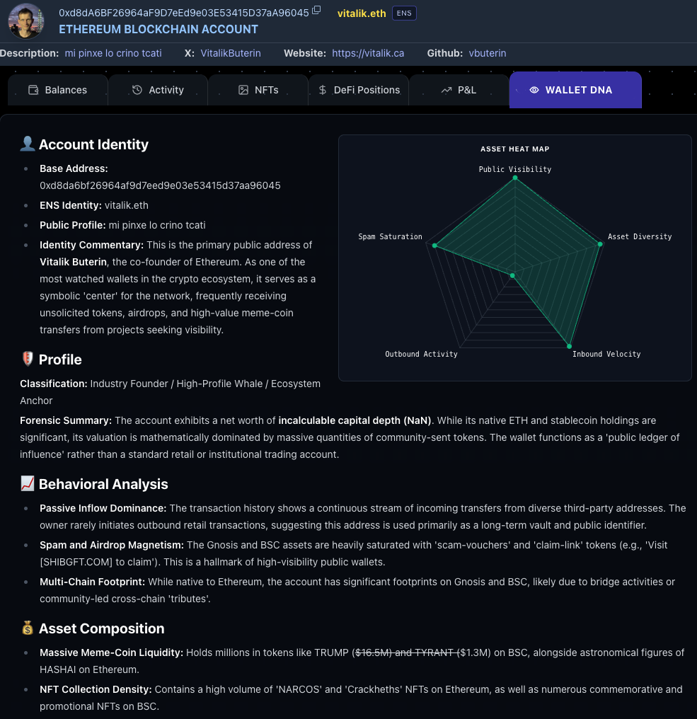 Wallet DNA Deep Forensic Scan
